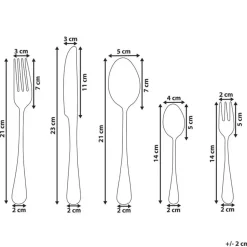Beliani FUSILLI - Bestekset - Zwart - Roestvrij staal New