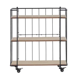 Beliani GABBS - Keukentrolley - Lichte houtkleur - Metaal