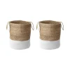 Beliani GAJAR - Manden set van 2 - Beige/Wit - Jute Hot