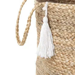 Beliani GAJAR - Manden set van 2 - Beige/Wit - Jute Hot