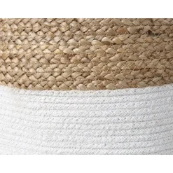 Beliani GAJAR - Manden set van 2 - Beige/Wit - Jute Hot