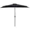 Beliani GALATI - Halfronde parasol - Zwart - 270 cm - Polyester