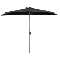 Beliani GALATI - Halfronde parasol - Zwart - 270 cm - Polyester