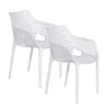 Garden Impressions Air XL kunststof tuinstoel wit - set van 2 stuks Clearance