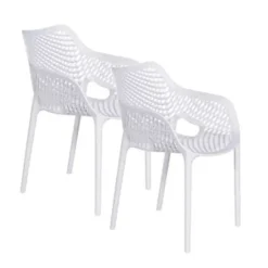 Garden Impressions Air XL kunststof tuinstoel wit - set van 2 stuks Clearance