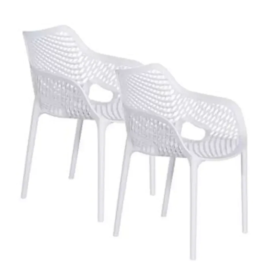 Garden Impressions Air XL kunststof tuinstoel wit - set van 2 stuks Clearance