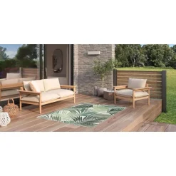 Garden Impressions Buitenkleed naturalis palm leaf 200x290 cm Clearance