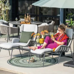 Garden Impressions Buitenkleed Naturalis palm leaf Ø160 cm Clearance