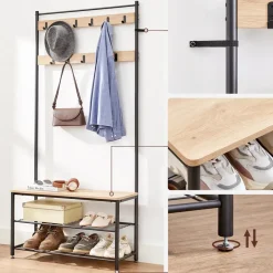 Merkloos Garderoberek - 175 cm - 85 cm - lichte Eik Kleur Clearance