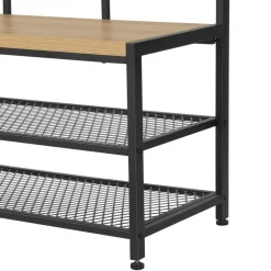 Merkloos Garderoberek met Bankje van 100cm breed - Lichte Eik Kleur Outlet