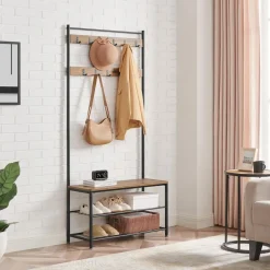 Merkloos Garderoberek XL met Schoenenbank, Kapstok, H 175 cm en B 85 cm, Ashwood Online