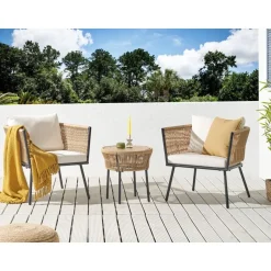 Beliani GARGANO - Tuinset - Beige - PE rotan Hot