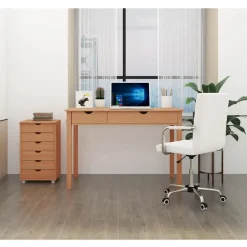 Loft24 Gava - Bureau met 2 laden in grenen natuur Outlet