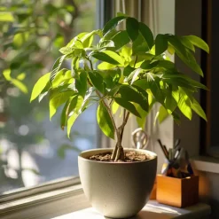 Plant in a Box Geldboom - Pachira aquatica - Hoogte 60-70cm - ⌀17cm Sale