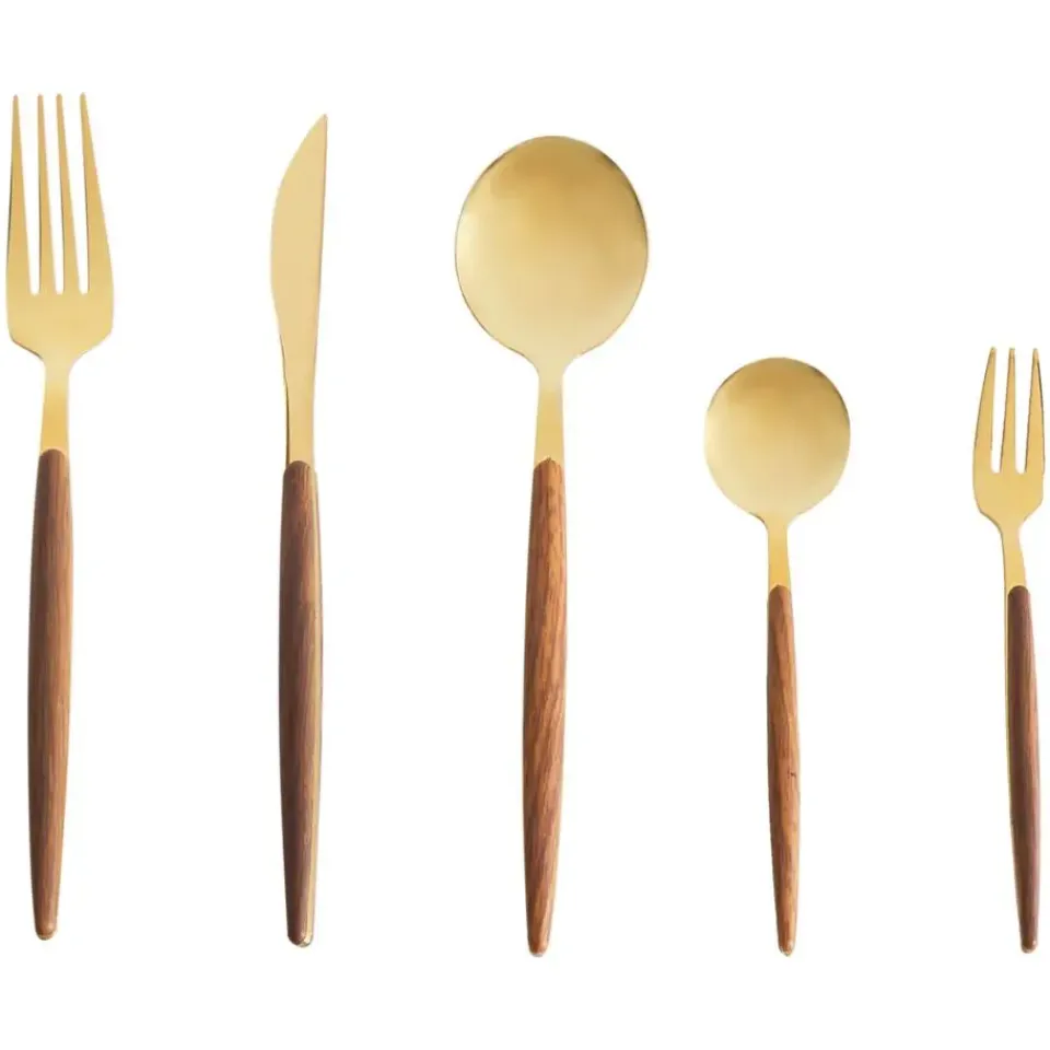 Leen Bakker GEMELLI - Bestekset 30-delig - Goud - RVS Hot