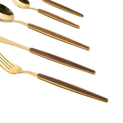 Leen Bakker GEMELLI - Bestekset 30-delig - Goud - RVS Hot