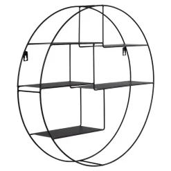 House Nordic Genk Zwart Wandplank - Staal Ø47x10 cm Outlet