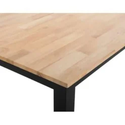 Beliani GEORGIA - Eettafel - Zwart - 90 x 150 cm - Rubberhout New