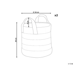 Beliani GEREDE - Mand set van 2 - Beige - Jute New