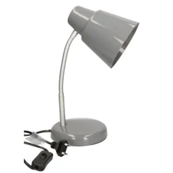 Merkloos Gerim Bureaulamp - grijs - 14 x 34 cm - 40 watt - buigbaar New