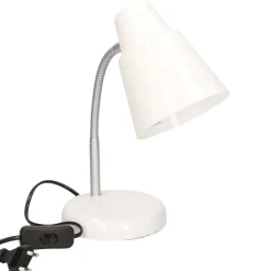 Merkloos Gerim Bureaulamp - wit - 14 x 34 cm - 40 watt - buigbaar Online