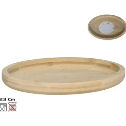 Gerimport Serveer plateau - rond - dienblad - hout - D23 cm Online