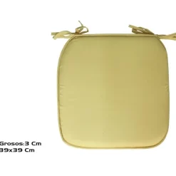 Gerimport Stoelkussen Anna - buiten - geel - 39x3 cm Discount