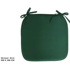 Gerimport Stoelkussen Anna - buiten - donkergroen - 39x3cm