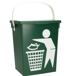 Merkloos Gft afvalbakje voor aanrecht - 5L - klein - groen - afsluitbaar Outlet