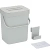 Merkloos Gft afvalbakje voor aanrecht - 5L - grijs - 24 x 19 x 14 cm Clearance