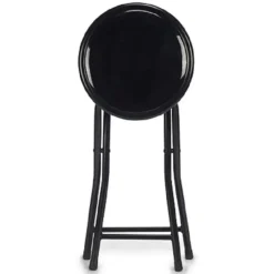 Giftdecor Bijzet krukje/stoel - Opvouwbaar - zwart - 45cm Best