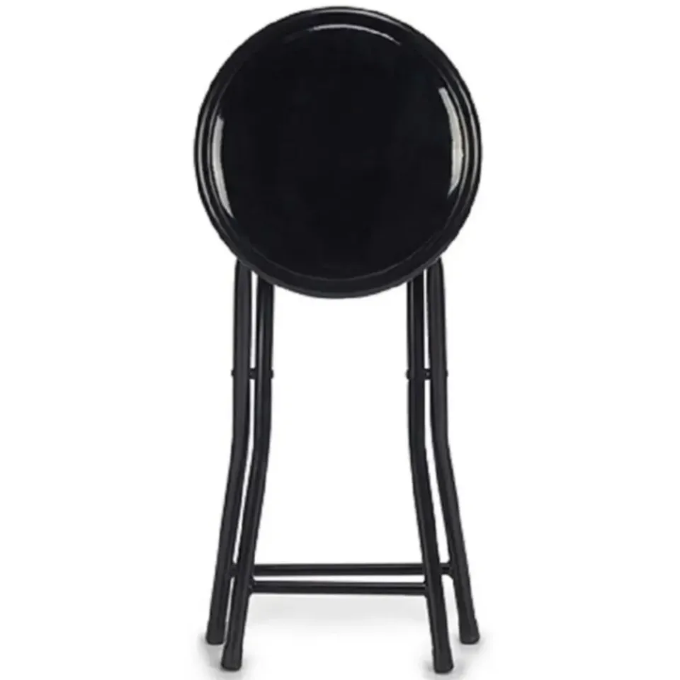 Giftdecor Bijzet krukje/stoel - Opvouwbaar - zwart - 45cm Best