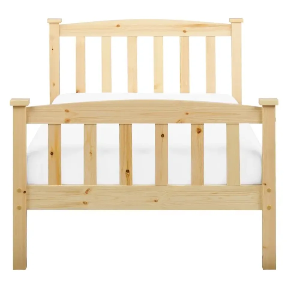 Beliani GIVERNY - Bed - Lichthout - 90 x 200 cm - Dennenhout Clearance