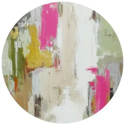 Reinders Glasschilderij Abstracte harmonie - Ø 70cm - Bont Outlet