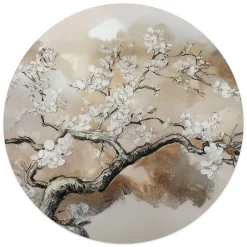 Reinders Glasschilderij Boom in bloei - Ø 50cm - Beige Online
