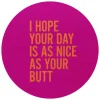 Reinders Glasschilderij Have a nice day - Ø 70cm - Roze Hot