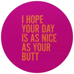 Reinders Glasschilderij Have a nice day - Ø 70cm - Roze Hot