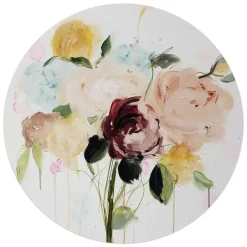 Reinders Glasschilderij Herfstboeket II - Ø 70cm - Beige Clearance