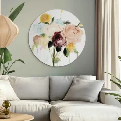 Reinders Glasschilderij Herfstboeket II - Ø 70cm - Beige Clearance