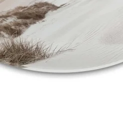 Reinders Glasschilderij Horizon aan het strand - Ø 70cm - Beige Discount