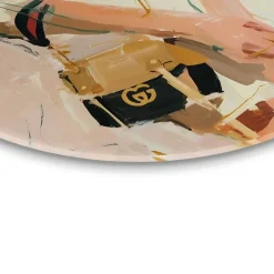 Reinders Glasschilderij Italiaanse looks - Ø 50cm - Beige Sale