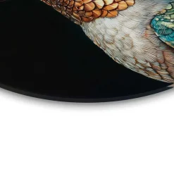 Reinders Glasschilderij Kolibrie met bloemenkroon - Ø 50cm - Bont