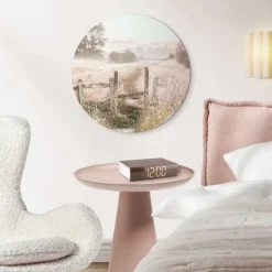 Reinders Glasschilderij Ochtenddauw in de weide - Ø 50cm - Beige Online