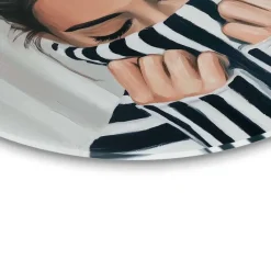 Reinders Glasschilderij Rustige sfeer - Ø 50cm - Zwart-Wit Online