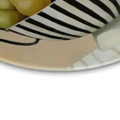 Reinders Glasschilderij Schaal met peren - Ø 50cm - Groen Hot