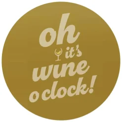 Reinders Glasschilderij Tijd voor wijn - Ø 70cm - Geel Discount