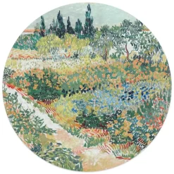 Reinders Glasschilderij Van Gogh - Tuin in Arles - Ø 50cm - Groen Clearance