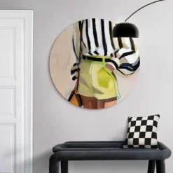 Reinders Glasschilderij Zomerse outfit - Ø 70cm - Groen Sale