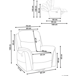 Beliani GLORIE - Massagestoel - Bruin - Kunstleer Sale