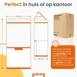 Goliving Automatische Sensor Prullenbak 64 Liter – Afvalemmer keuken - Afvalbak Discount